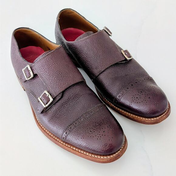 Men’s Grenson Double Monk Top Grain Leather Dress Shoes UK 8 US 9 Handmade - Picture 2 of 13